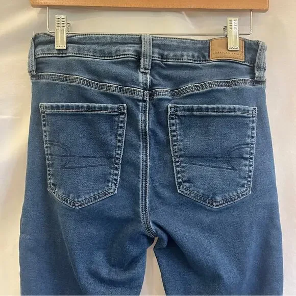 American Eagle Hi Rise Jegging Next Level Stretch Denim Jeans Womens Size 8 - Picture 5 of 12